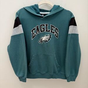 Vintage NFL Philadelphia Eagles Youth Teal Sweatshirt Hoodie